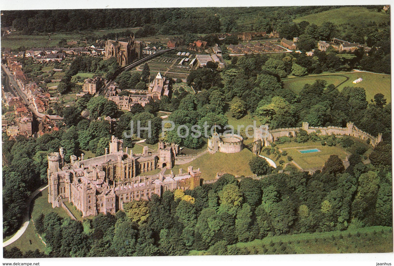 Arundel Castle - aerial view - PT3268 - United Kingdom - England - unused - JH Postcards