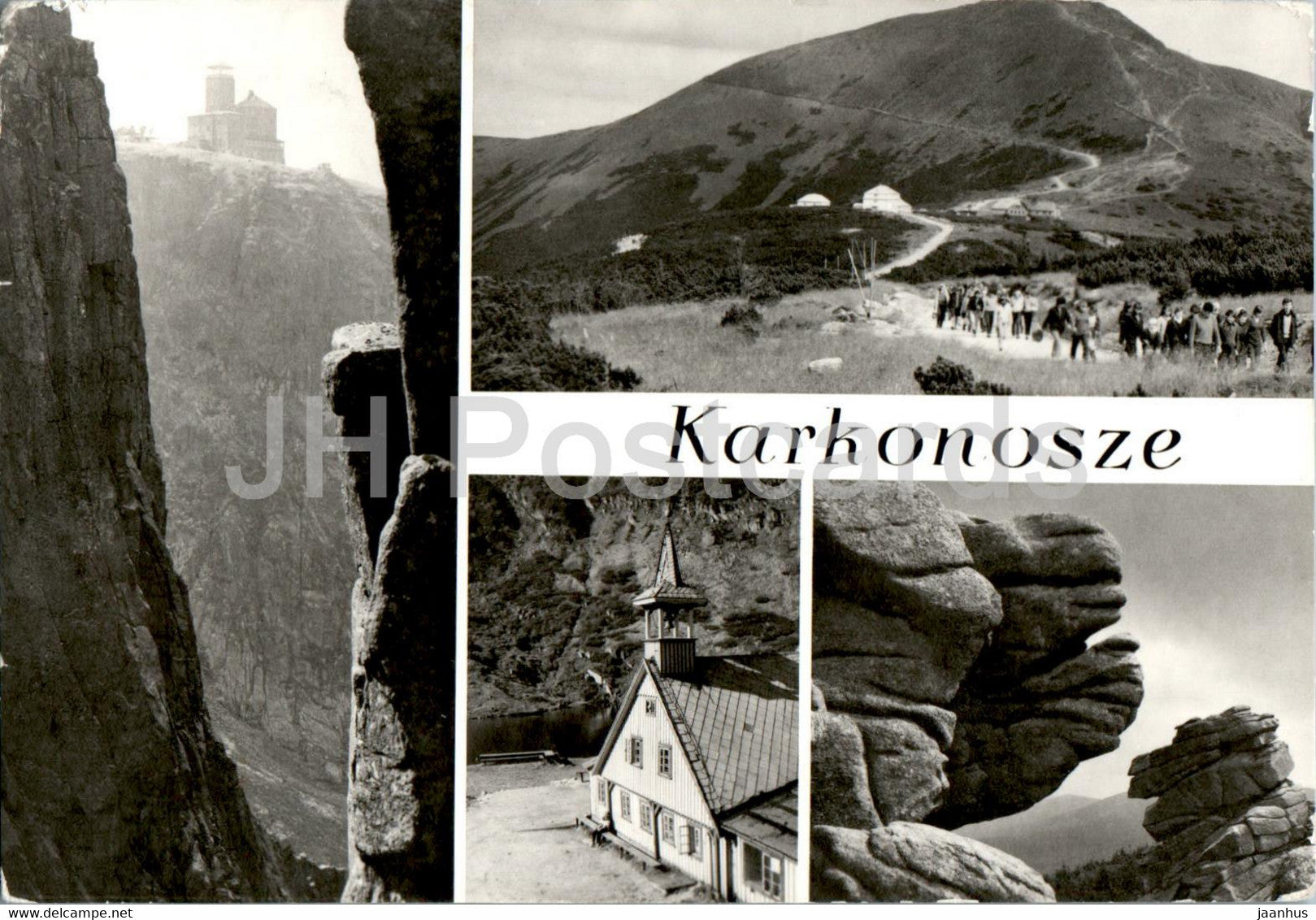 Karkonosze - Schronisko PTTK Nad Snieznymi Kotlami -Sniezka - Samotnia - Konskie Lby 1 multiview - 1975 - Poland - used - JH Postcards