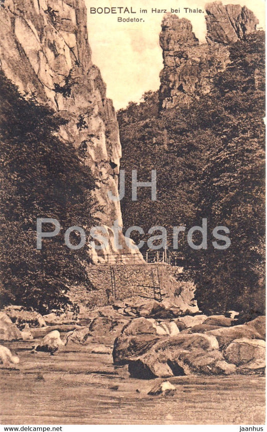 Bodetal im Harz bei Thale - Bodetor - 2735 - old postcard - 1927 - Germany - used - JH Postcards