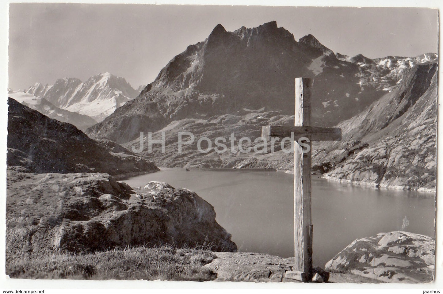 Au lac de Barberine - l'Aiguille Verte et les Perrons - 16694 - Switzerland - 1958 - used - JH Postcards