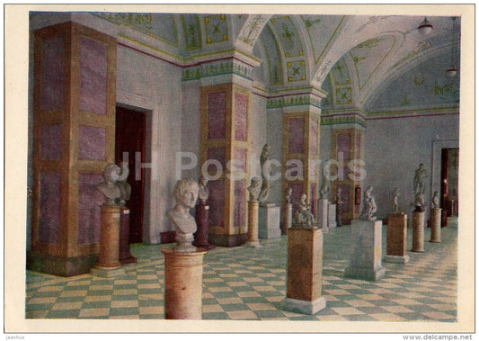 The Hall of Greek sculptures - Hermitage - St. Petersburg - Leningrad - Russia USSR - 1963 - unused - JH Postcards