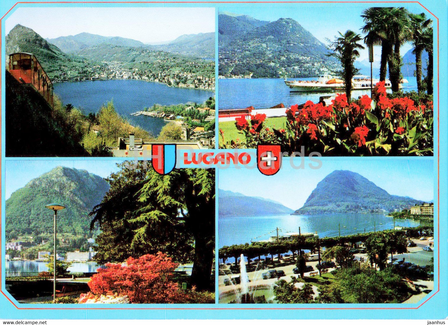 Lugano - Funicolare Cassarate - Monte Bre - 1987 - Switzerland - used - JH Postcards