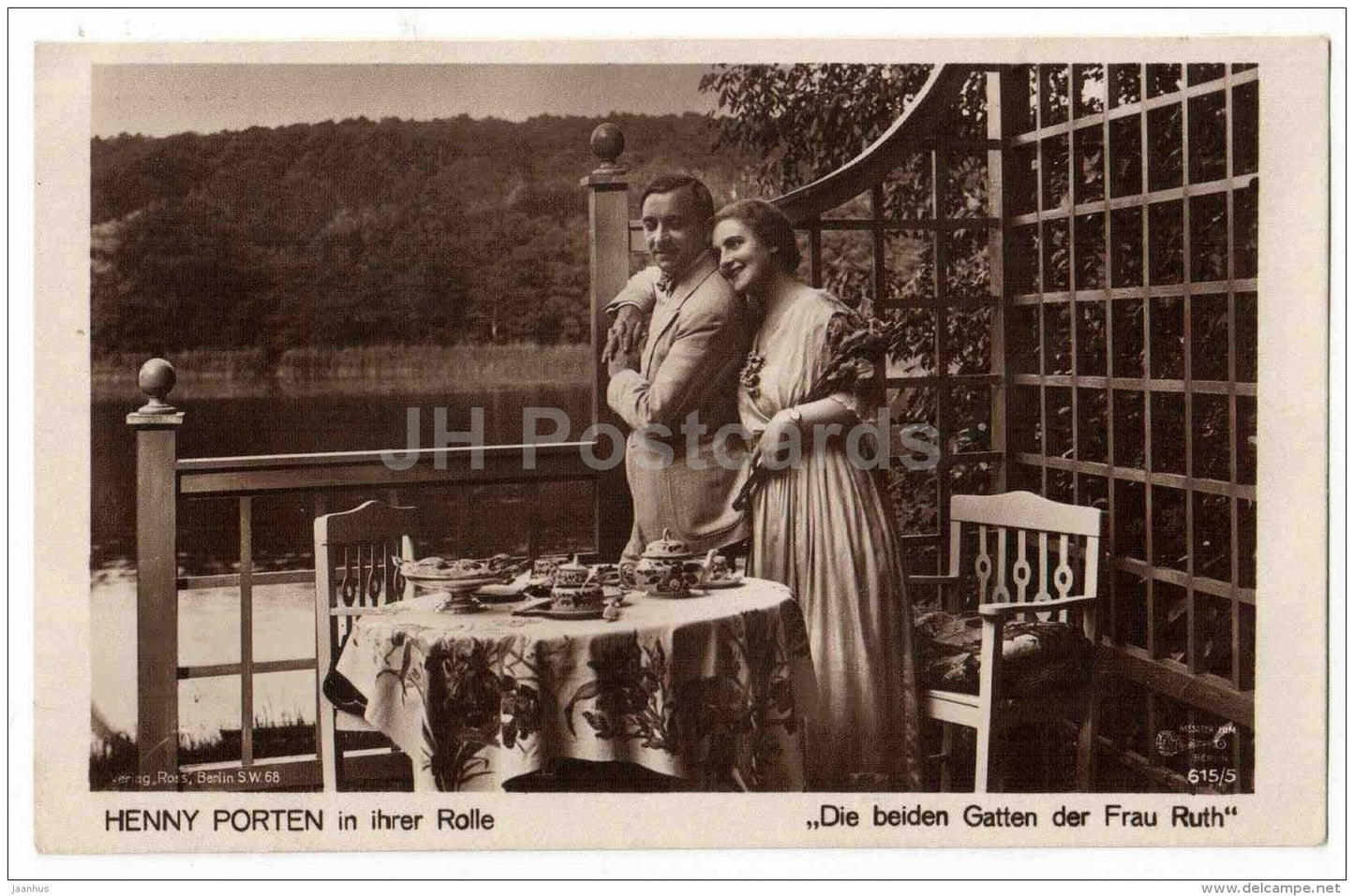 Die beiden Gatten der Frau Ruth - Henny Porten - movie - film - 615/5 - old postcard - Germany - unused - JH Postcards