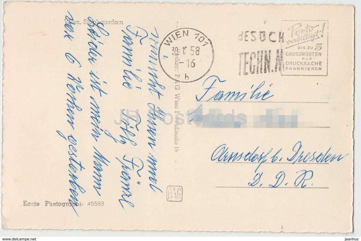 Wien - Wien - Stephansdom - Dom - 45588 - 1958 - alte Postkarte - Österreich - gebraucht