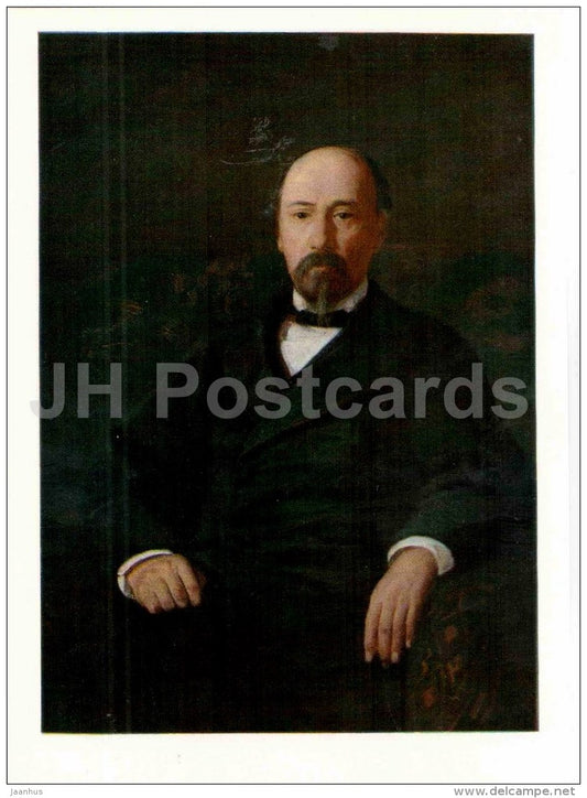 Nikolay Nekrasov - painting by N. Gye - art - Russian Writers - 1985 - Russia USSR - unused - JH Postcards