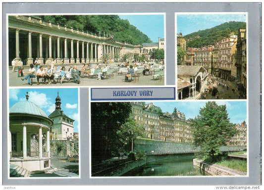 colonnade of Czech-Soviet Friendship - Teple river - Karlovy Vary - Karlsbad - Czechoslovakia - Czech - unused - JH Postcards