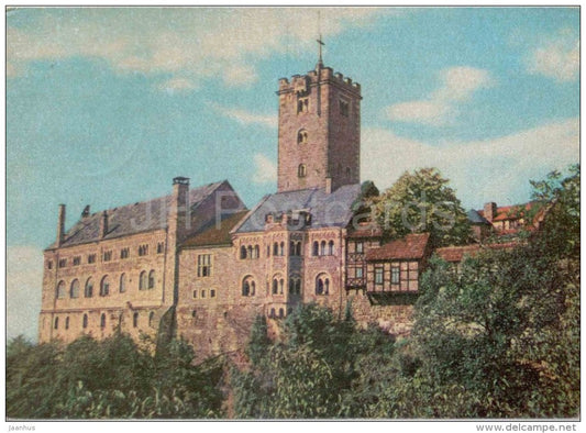 Die Wartburg bei Eisenach - Wartburg Castle near Eisenach - Germany - 1967 gelaufen - JH Postcards