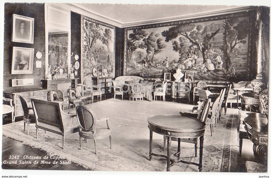 Chateau de Coppet - Grand Salon de Mme de Stael - 3242 - Switzerland - 1950 - used - JH Postcards