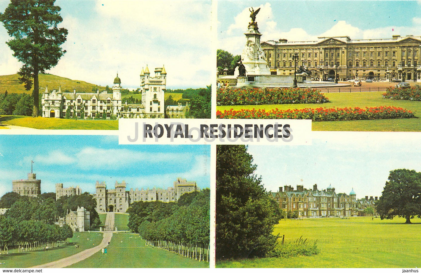 Royal Residences - Balmoral castle - Buckingham Palace - Windsor - Sandringham house - England - United Kingdom - unused - JH Postcards