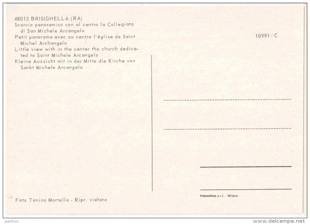 Centro la Collegiata di San Michele Arcangelo - church  Brisighella - Ravenna - 48013 - Italia - Italy - unused - JH Postcards