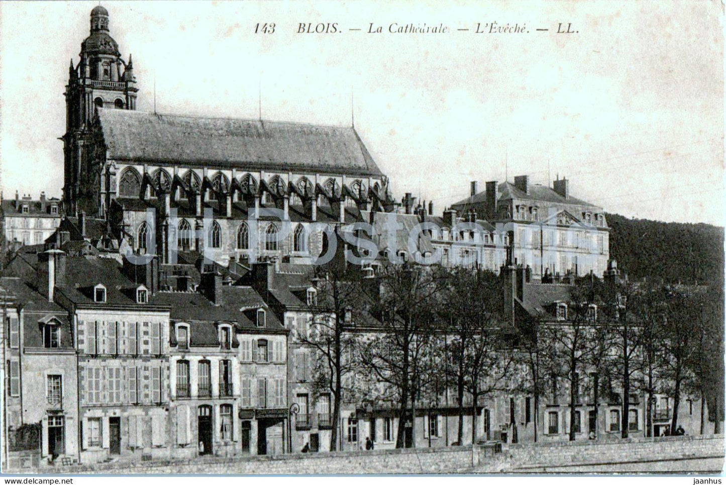 Blois - La Cathedrale - L'Eveche - cathedral - 143 - old postcard - France - unused - JH Postcards