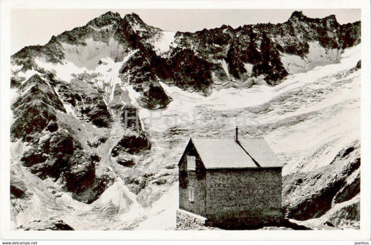 Dammahutte SAC 2440 m mit Winterstock - old postcard - 1953 - Switzerland - used - JH Postcards