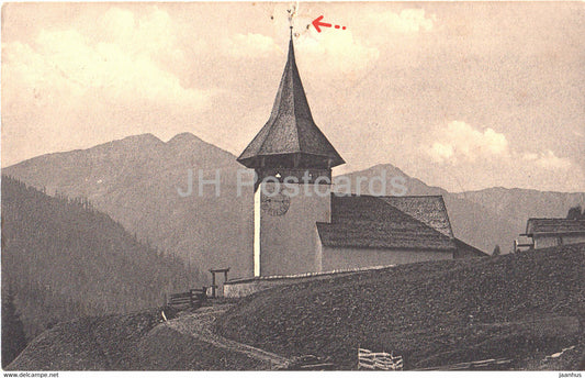 Glaris Davos - Kirche - church - 938 - old postcard - 1919 -  Switzerland - used - JH Postcards