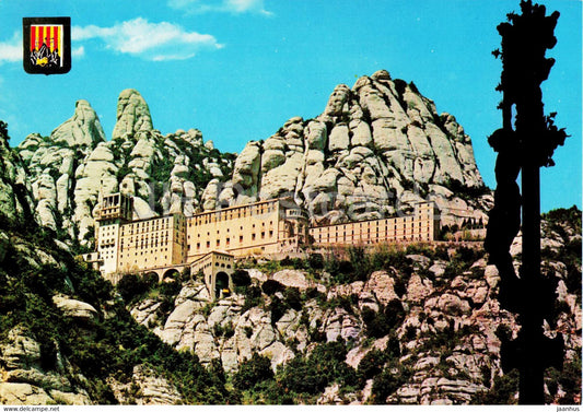 Montserrat - Vista del Monasterio desde el camino de la Cueva - monastery - 384 - Spain - unused - JH Postcards