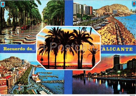 Recuerdo de Alicante - beach - multiview - 178 - Spain - used - JH Postcards