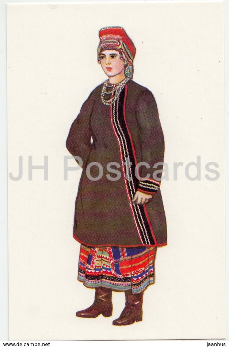 Woman Clothes - Kaluga Province - Russian Folk Costumes - 1969 - Russia USSR - unused - JH Postcards