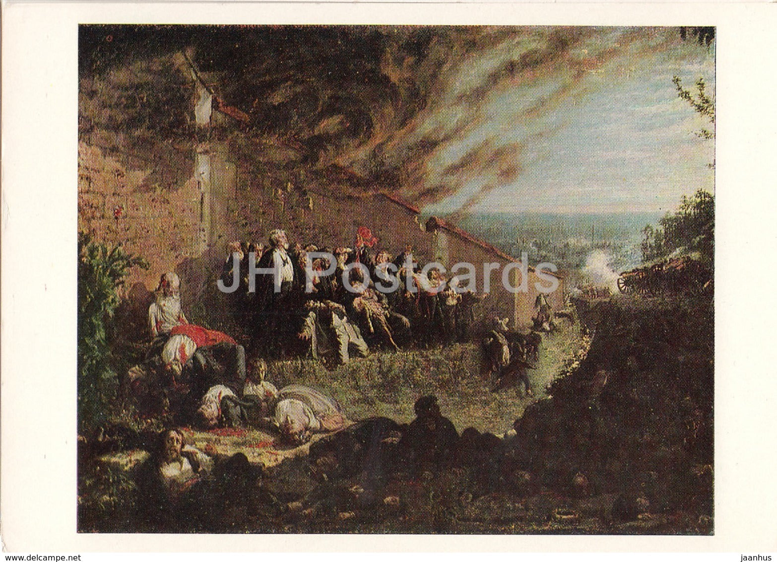 painting by Ernest Pichio - Shooting of the Communards - French art - 1970 - Russia USSR - unused - JH Postcards