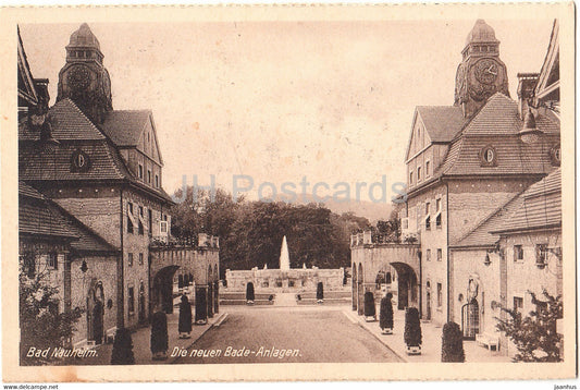 Bad Nauheim - Die neuen Bade Anlagen - 12860 - old postcard - Germany - unused - JH Postcards