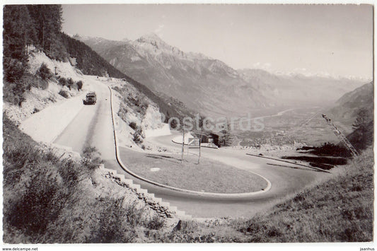 Route de la Forclaz et plaine du Rhone - 6098 - Switzerland - 1958 - used - JH Postcards