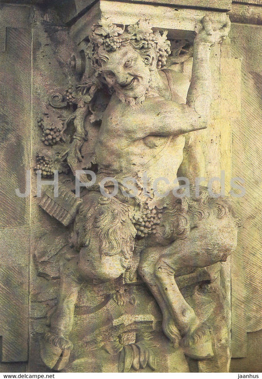 Dresden Zwinger - Faun als Konsoltrager 1717 - Barokplastik in Dresden - sculpture - art - DDR Germany - unused - JH Postcards