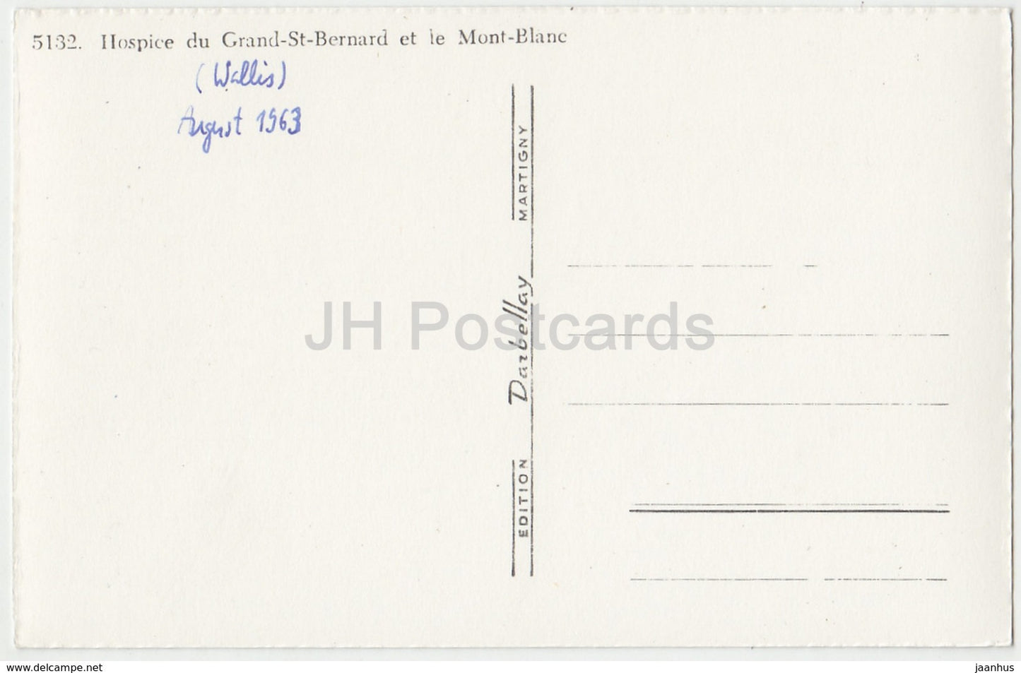 Hospice du Grand-St-Bernard et le Mont-Blanc - 5132 - Switzerland - 1963 - used