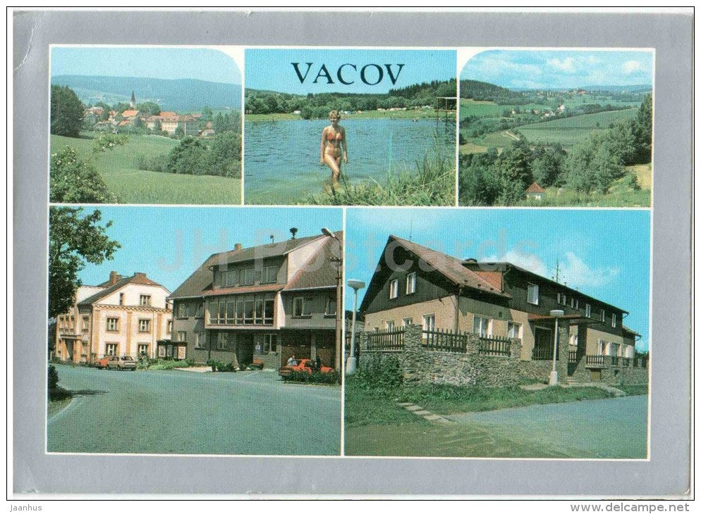 Vacov - Rohanov beach - Recreation center Potraviny - Czechoslovakia - Czech - used - JH Postcards