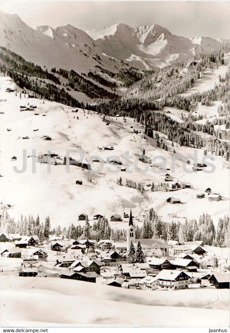 Kleinwalsertal - Riezlern 1100 m mit Parsenn Lift - Ochsenhoferscharte und Grunhon old postcard - 1959 - Austria - used - JH Postcards