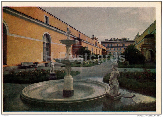 Hanging Garden of large Hermitage  - fountain - Hermitage - St. Petersburg - Leningrad - Russia USSR - 1963 - unused - JH Postcards