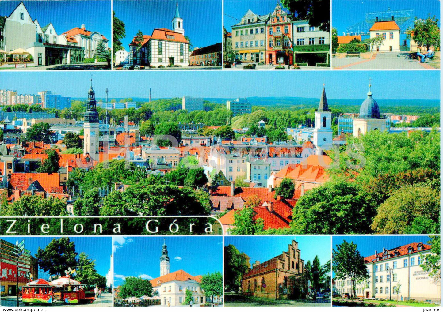 Zielona Gora - multiview - 5871 - Poland - unused - JH Postcards