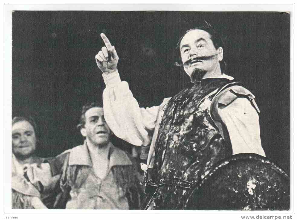 Don Quijote in the Musical Man of La Mancha by L. Leigh - Georg Ots Opera Singer - 1980 - Estonia USSR - unused - JH Postcards