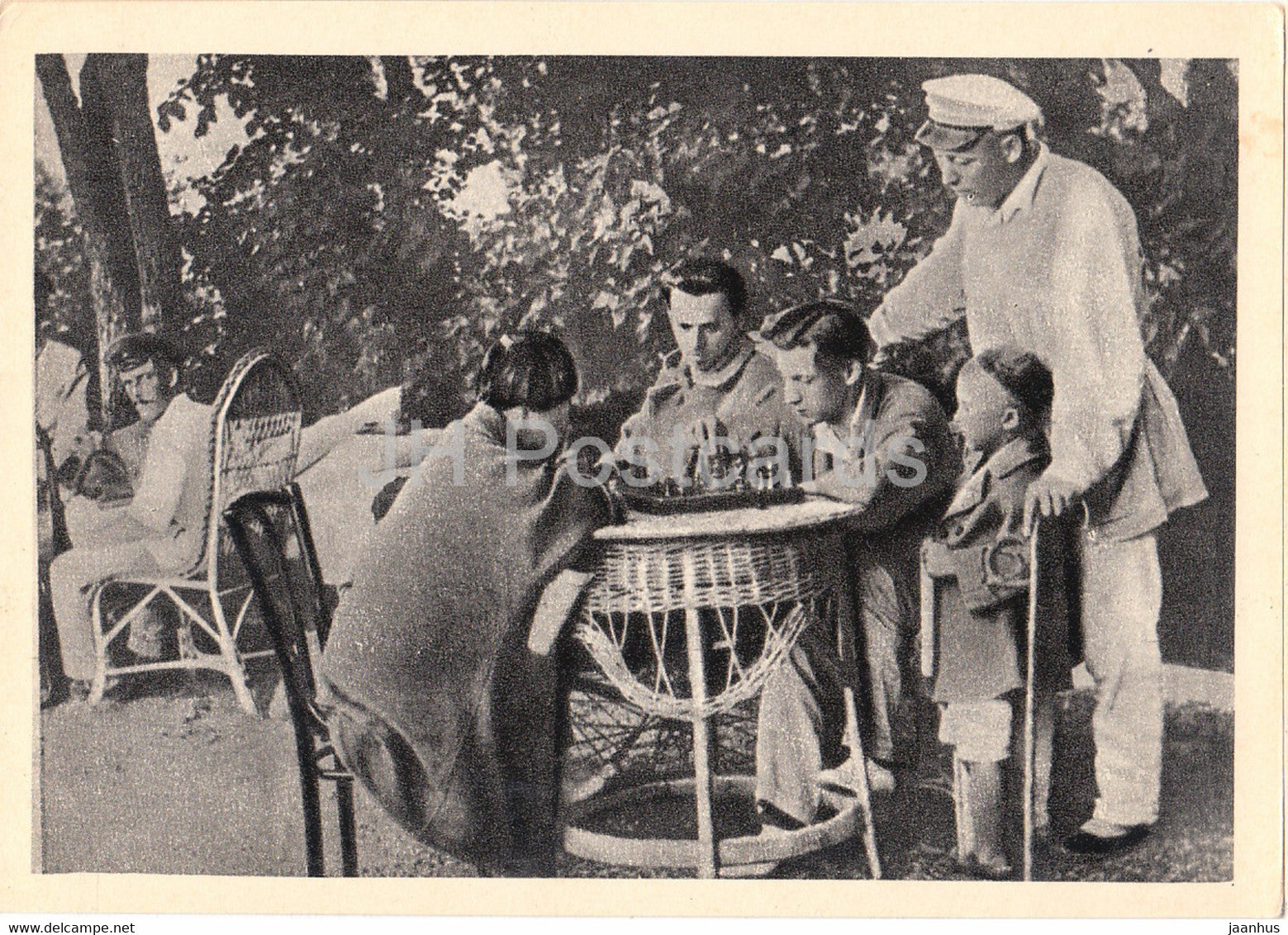 Soviet writer Nikolai Ostrovsky - Playing Chess , 1926 - 1960 - Russia USSR - unused - JH Postcards