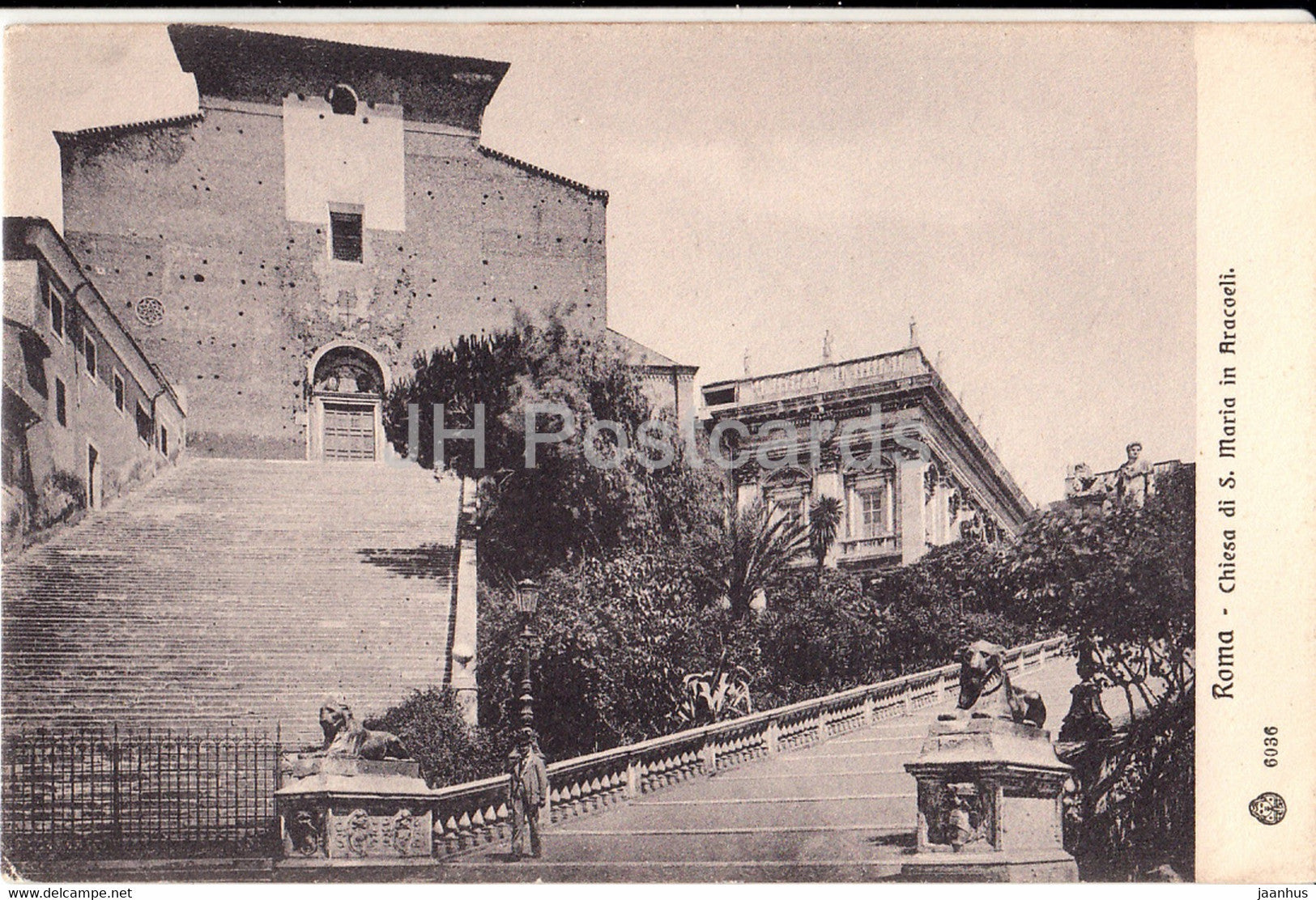 Roma - Rome - Chiesa di S Maria in Aracoeli - church - 6036 - old postcard - Italy - unused - JH Postcards