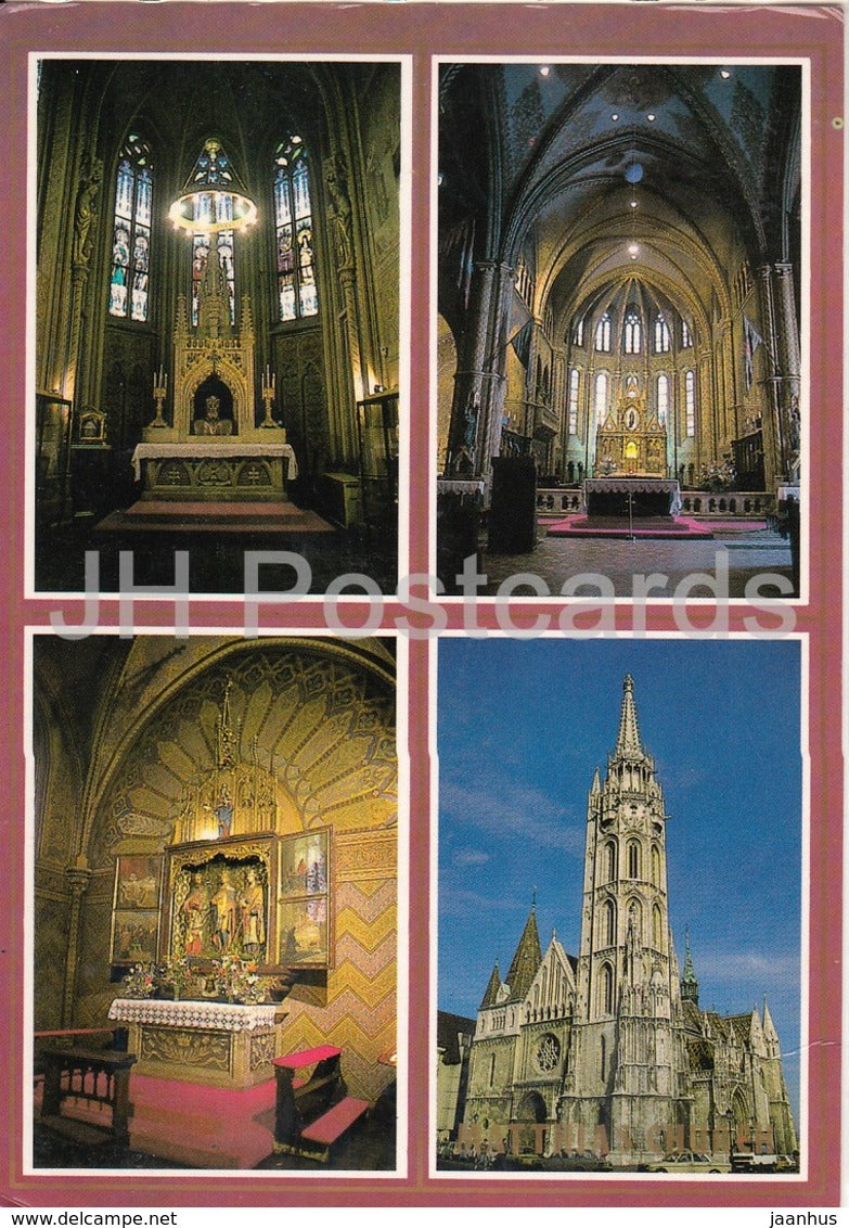 Budapest - cathedral - architecture - multiview - 1994 - Hungary - used - JH Postcards