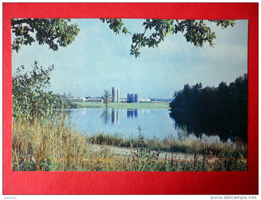 experimental state farm Lici - the cattle breeding complex - Latvian Views - 1987 - Latvia USSR - unused - JH Postcards