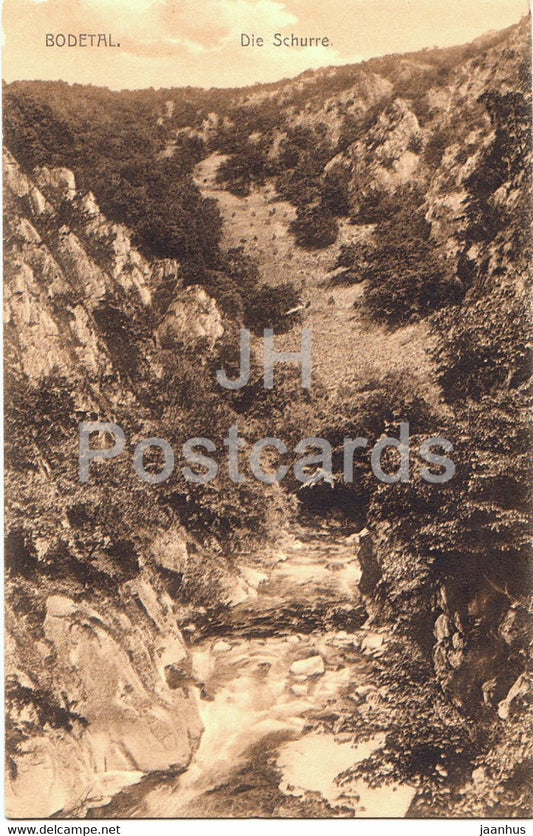 Bodetal - Die Schurre - old postcard - Germany - unused - JH Postcards