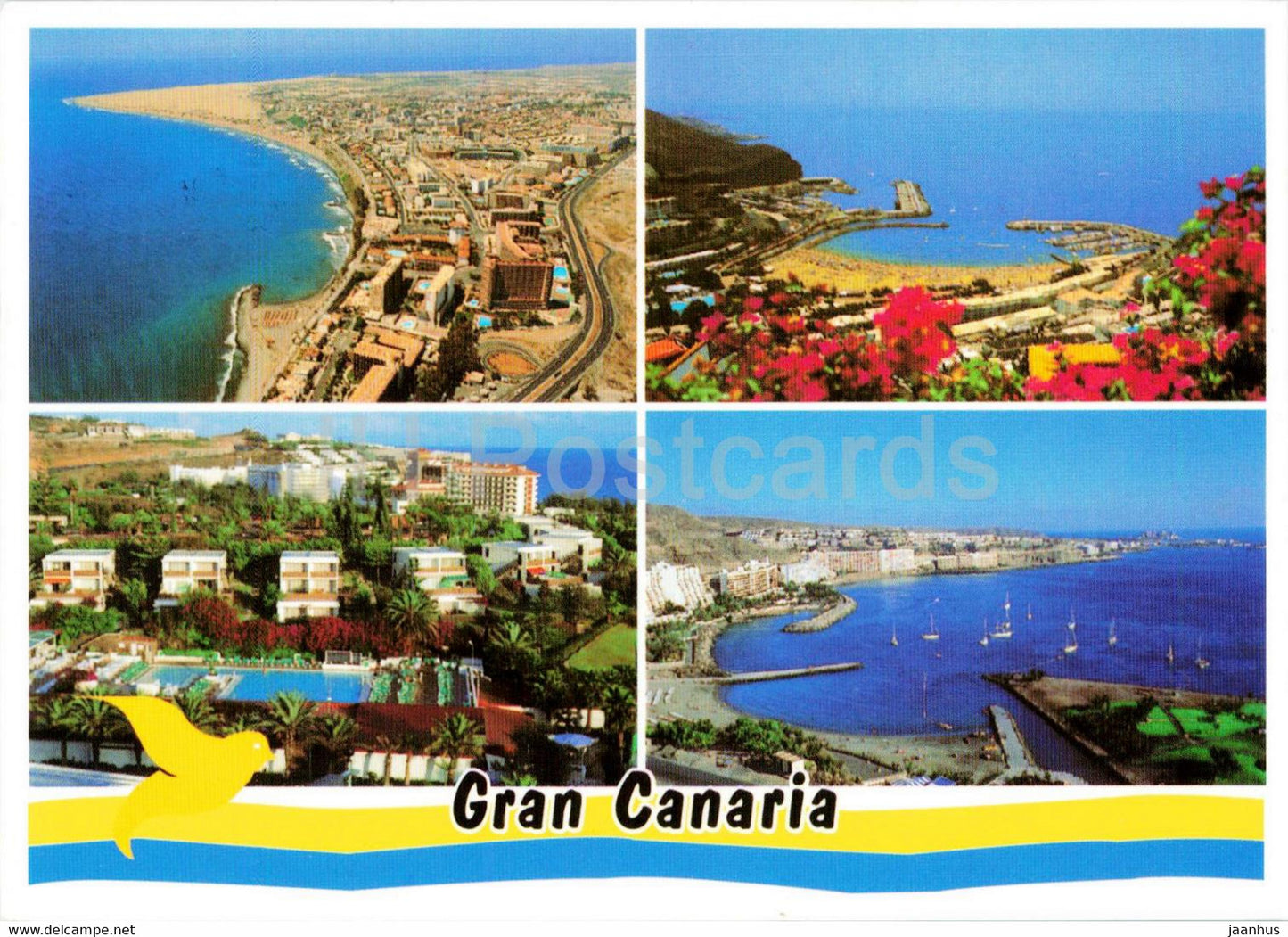 Gran Canaria - Playa del Ingles - Puerto Rico - San Augustin - Patalavaca - multiview - Spain - used - JH Postcards