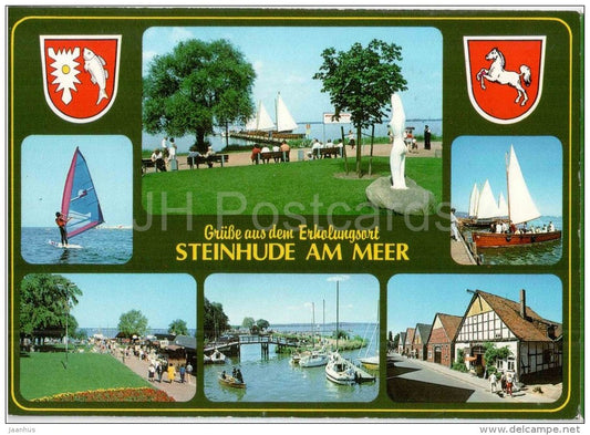 Grüsse aus dem Erholungsort Steinhude am Meer - segelboot - sailing boat - Germany - 1995 gelaufen - JH Postcards