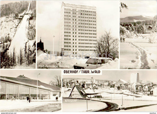 Oberhof - Thur Wald - Thuringen Schanze - Oberer Hof - ski jumping hill - sport - Germany DDR - unused - JH Postcards