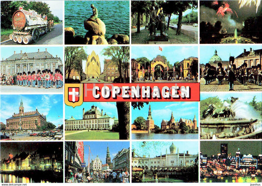 Copenhagen - multiview - 3 - Denmark - unused - JH Postcards