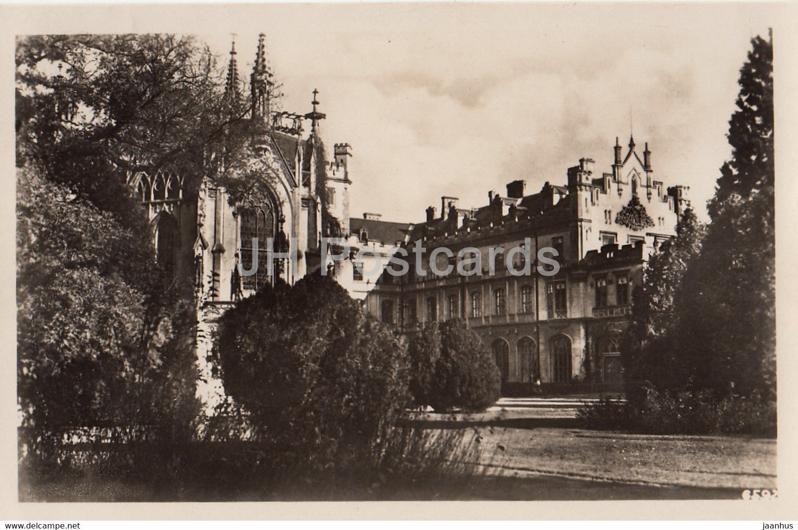 Lednice na Morave - Knizete Lichtensteina zamek a kostel - old postcard - Czechoslovakia - Czech Republic - unused - JH Postcards