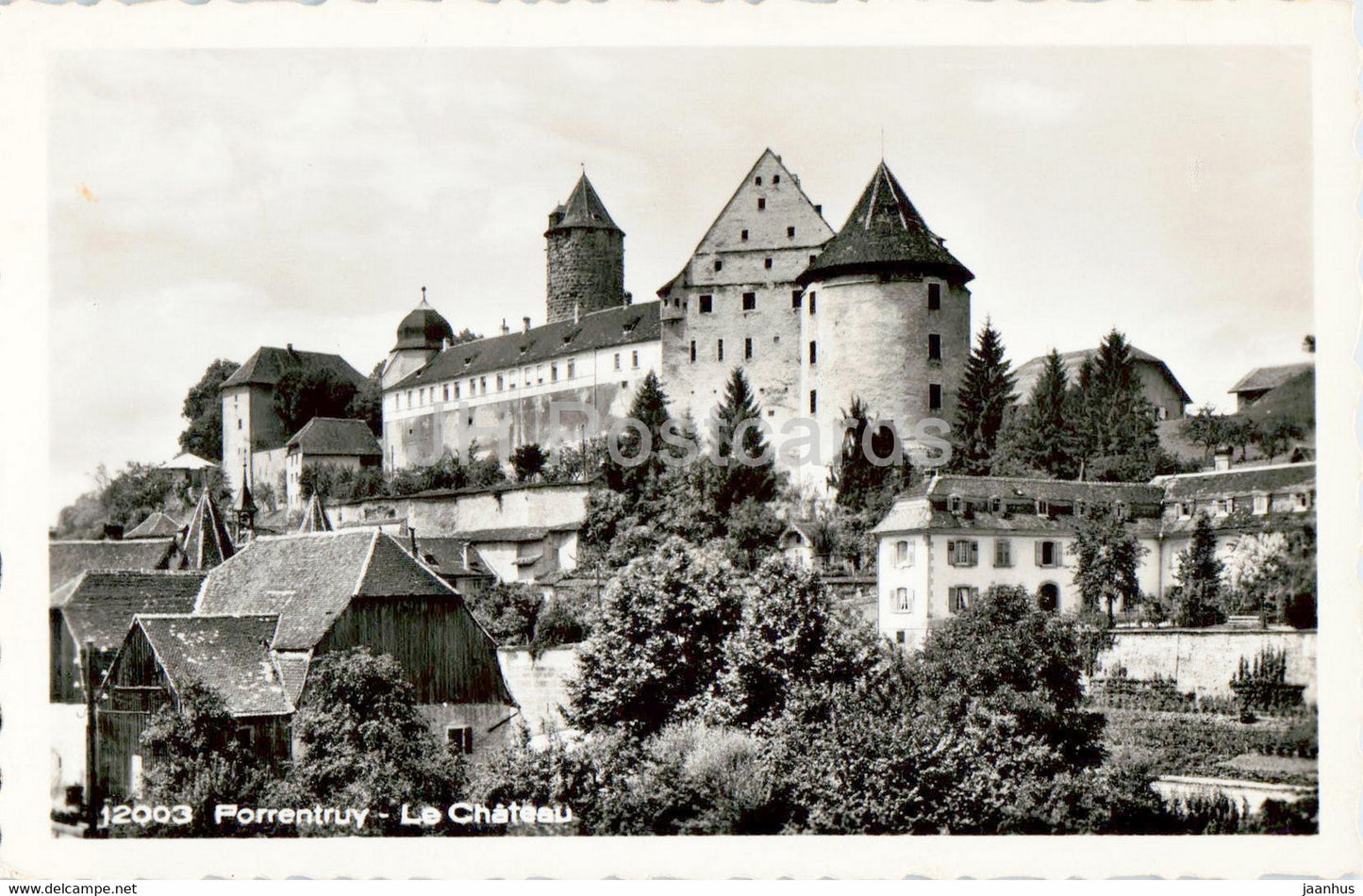 Forrentruy - Le Chateau - castle - 12003 - old postcard - Switzerland - used - JH Postcards