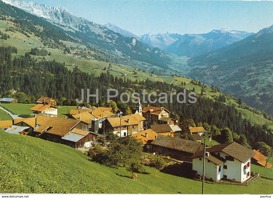 Pany 1250 m - gegen Silvrettagruppe und Pischahorn - Switzerland - unused - JH Postcards