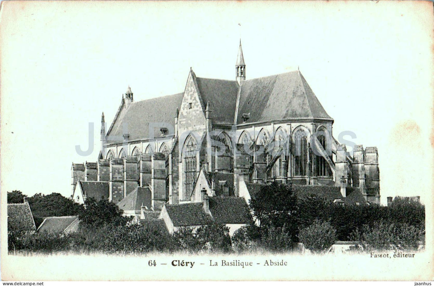 Clery - La Basilique - Abside - cathedral - 64 - old postcard - France - unused - JH Postcards