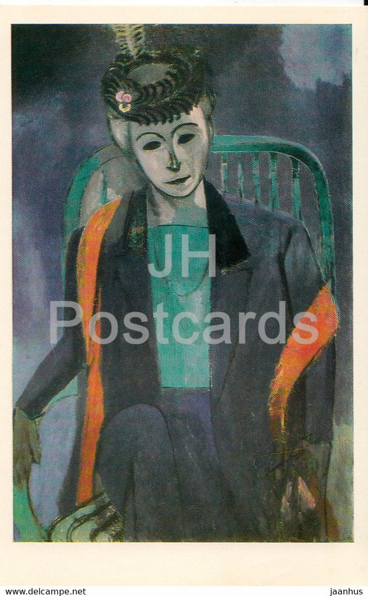 painting by Henri Matisse - Portrait of the Artist's Wife - French art - 1980 - Russia USSR - unused - JH Postcards