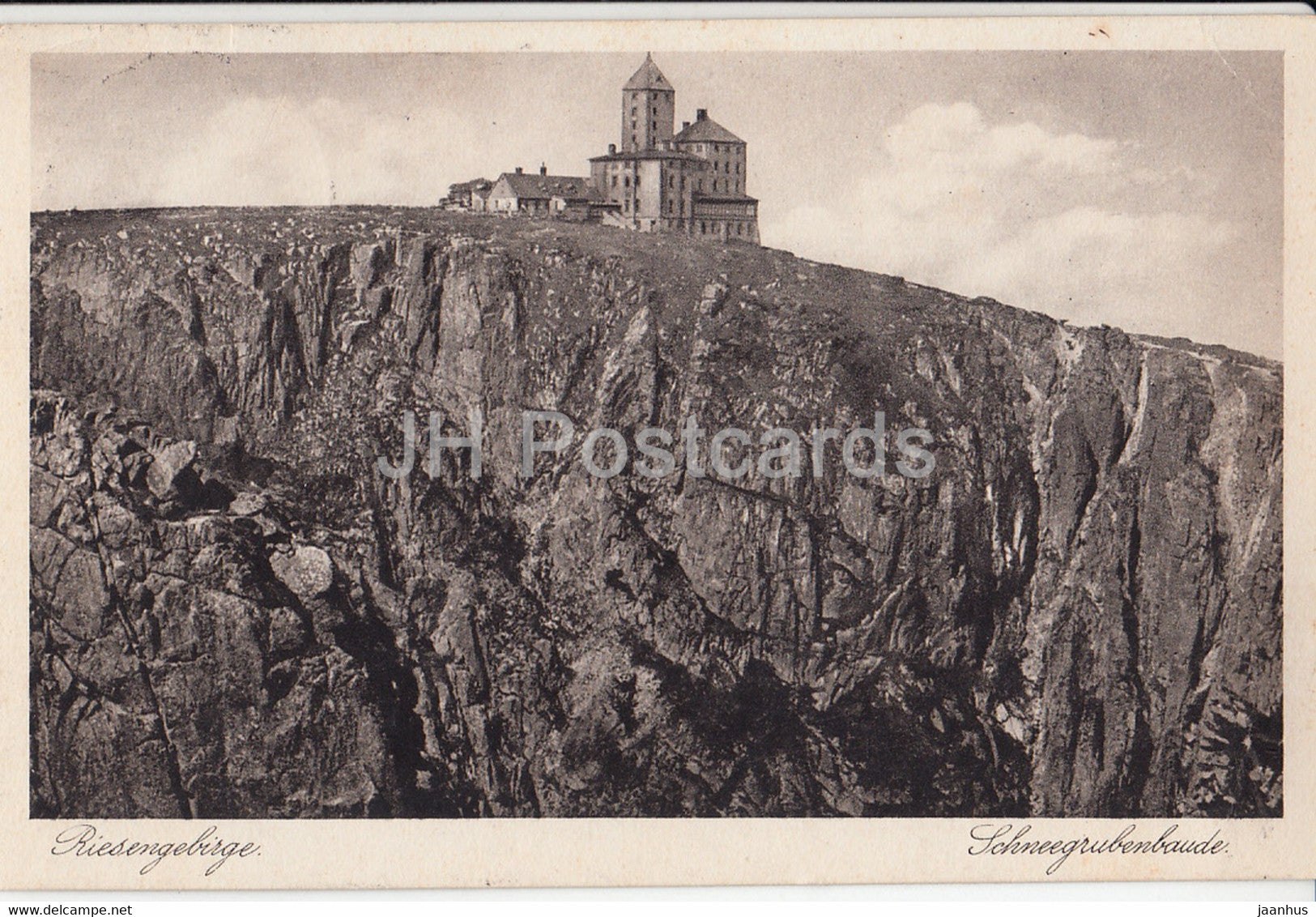 Riesengebirge - Schneegrubenbaude - Sniezne Kotly - 1512 - old postcard - 1930 - Poland - used - JH Postcards