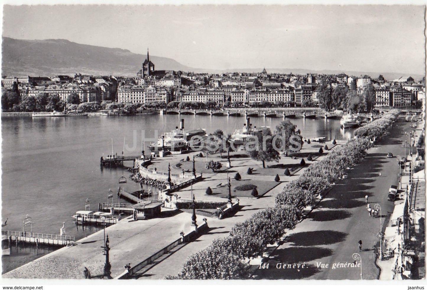 Geneve - Geneva - vuegenerale - ship - 144 - Switzerland - old postcard - unused - JH Postcards