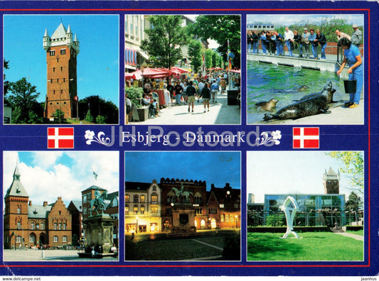 Esbjerg - multiview - Denmark - used - JH Postcards