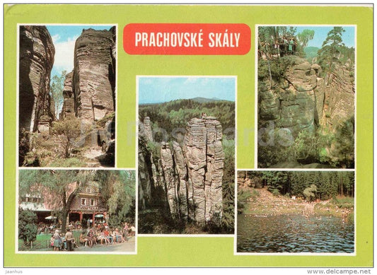 Prachovske Skaly - rocks - Czechoslovakia - Czech - used 1981 - JH Postcards