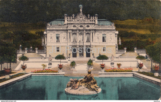 Konigsschloss Linderhof 1052 m - castle - 19711 - old postcard - Germany - unused - JH Postcards