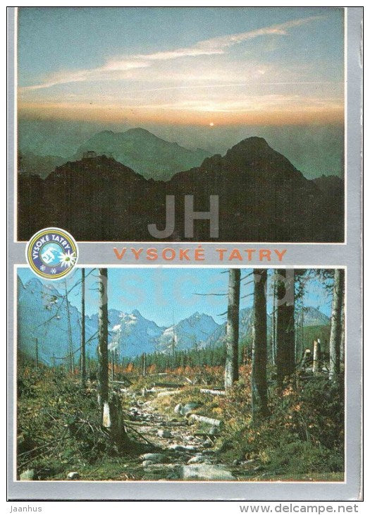 Lomnicky Peak - Pysny peak - High Tatras - Vysoke Tatry - Czechoslovakia - Slovakia - unused - JH Postcards